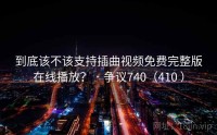 到底该不该支持插曲视频免费完整版在线播放？ · 争议740（410 ）